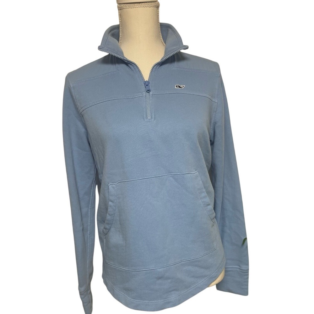 Vineyard Vines Blue Quarter Zip Pullover Sweatshirt Women's Small